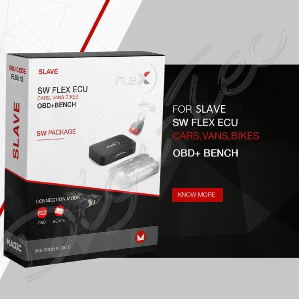Software Flex ECU (coches, furgonetas, motos) OBD + Bench Slave
