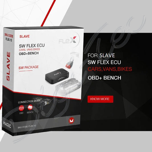 Software Flex ECU (coches, furgonetas, motos) OBD + Bench Slave