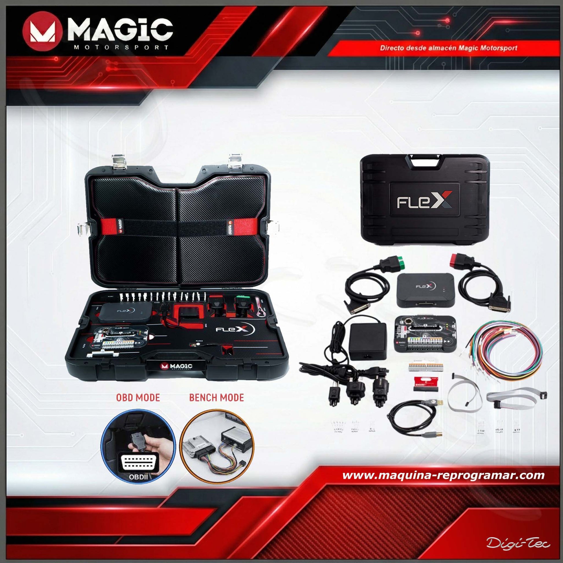 Kit FLEX con software Slave OBD - BENCH activado - Magic Motor Sport España